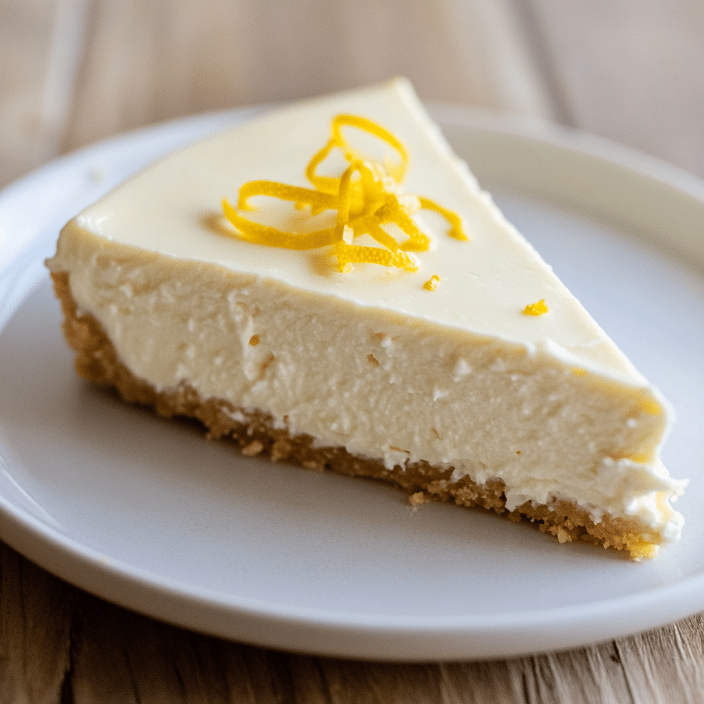 3 ingredient no bake cottage cheese cheesecake with lemon