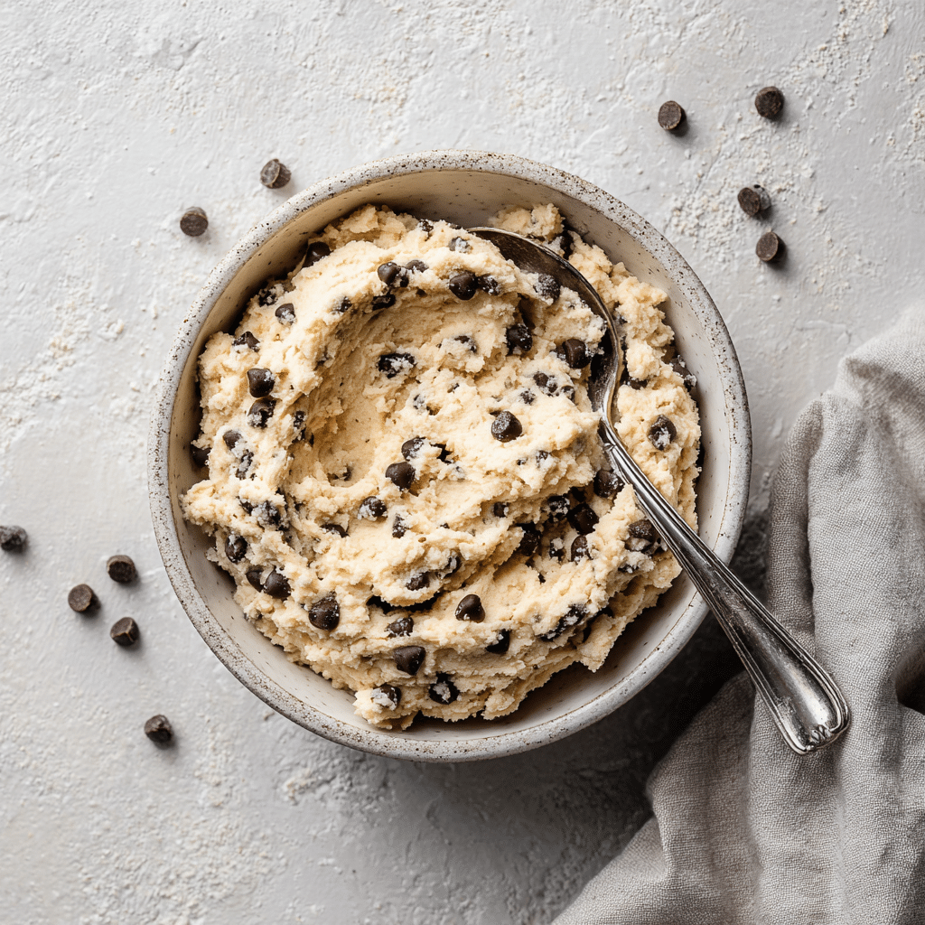 Cottage cheese cookie dough with chocolate chips