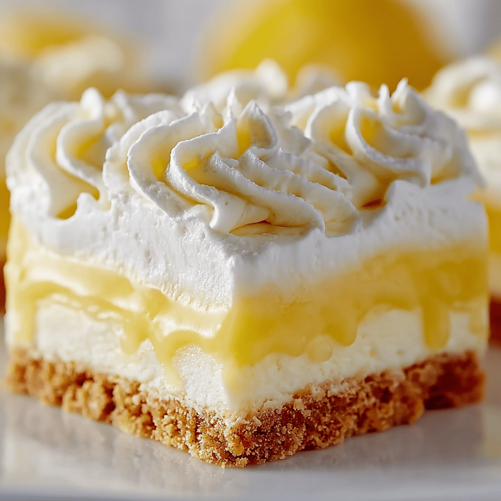 No-bake lazy day lemon cream pie bars