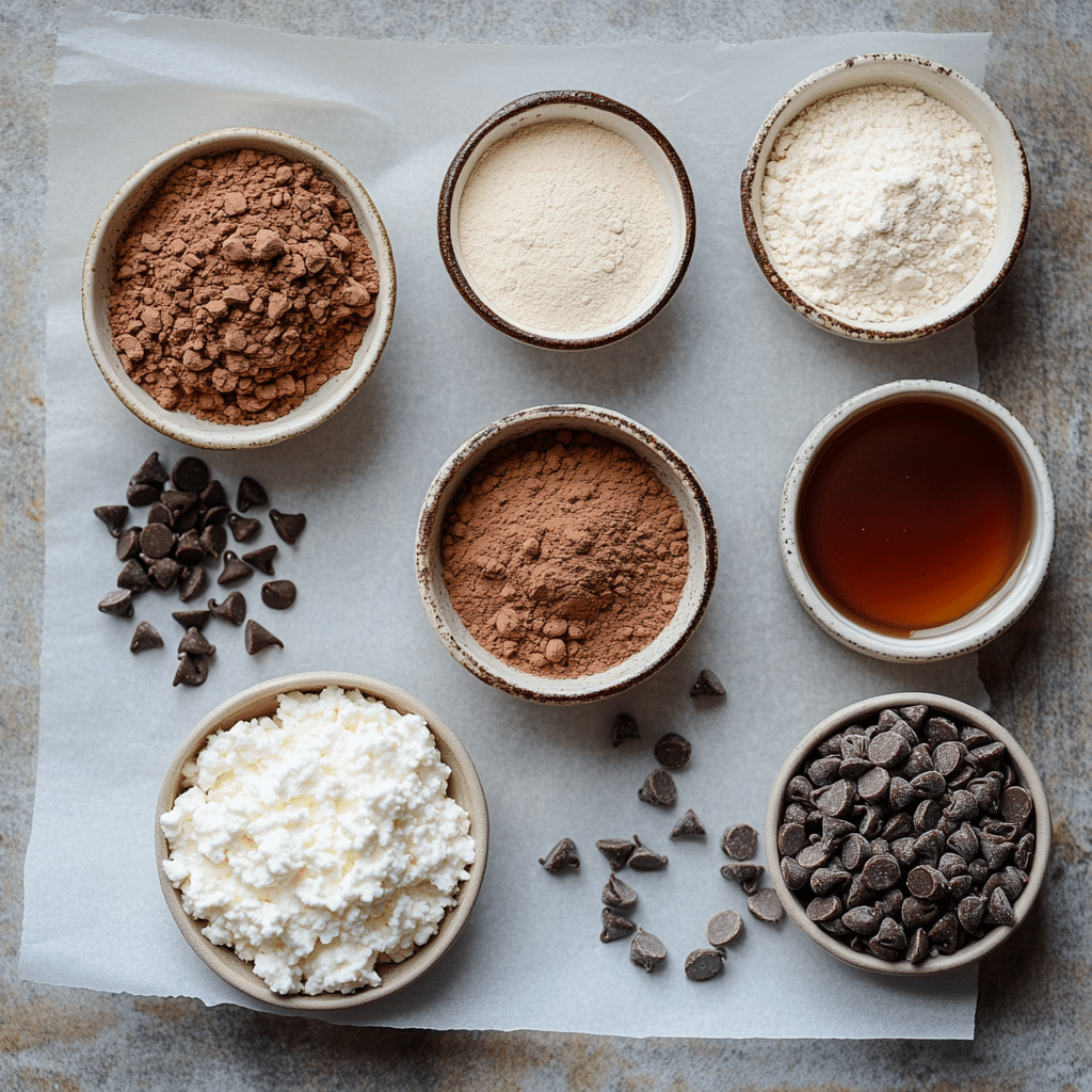 no bake cottage cheese brownie batter protein bites ingredients