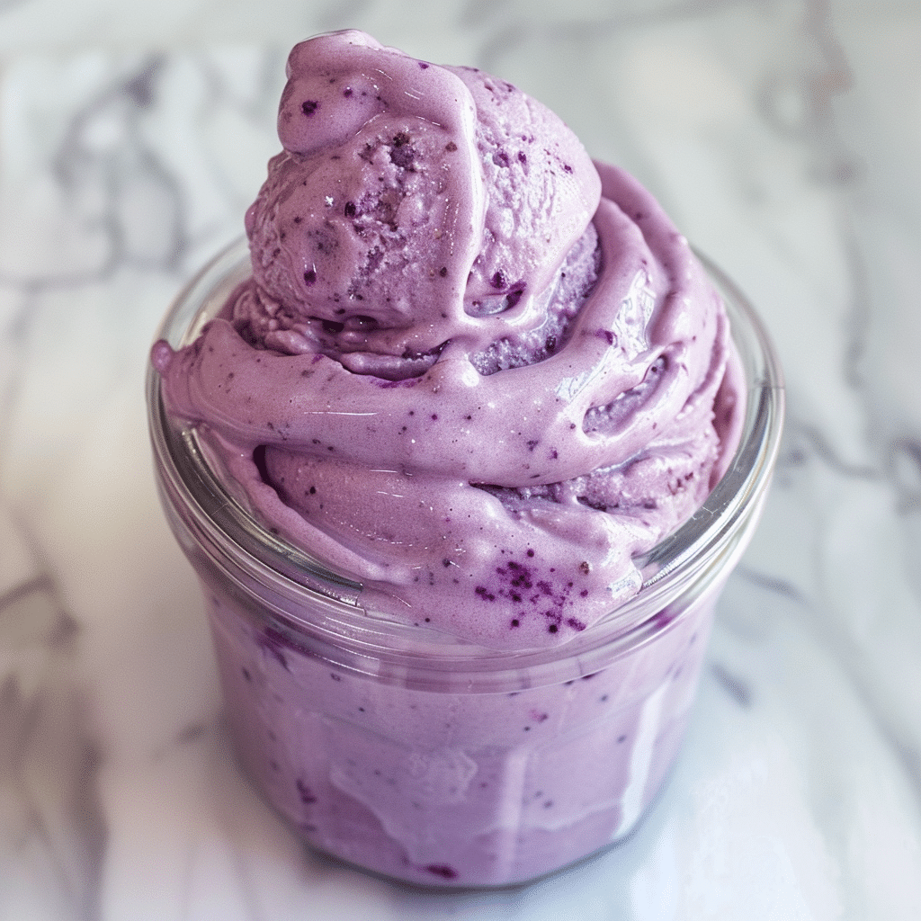 Blueberry Cottage Cheese Ice Cream Recipe